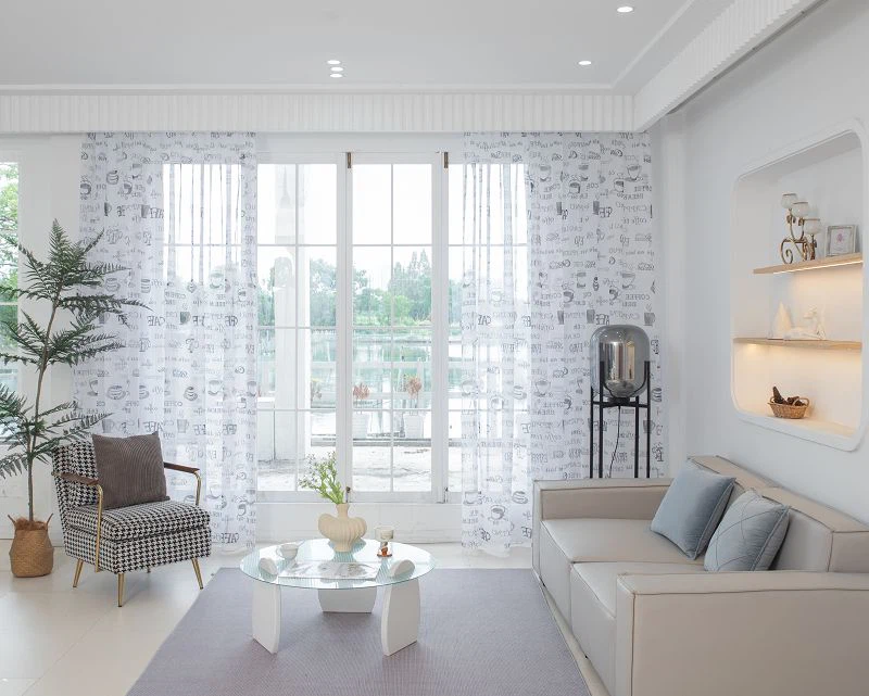 Doli FabricWindow Screen med kaffekopptrykk