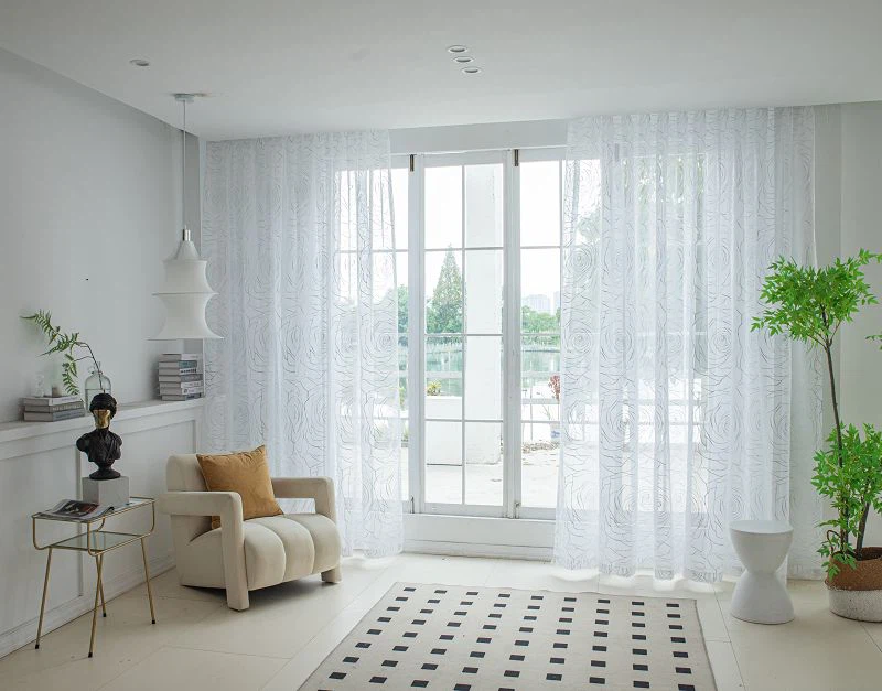 Doli FabricWindow Screen med Silver Folie Peony