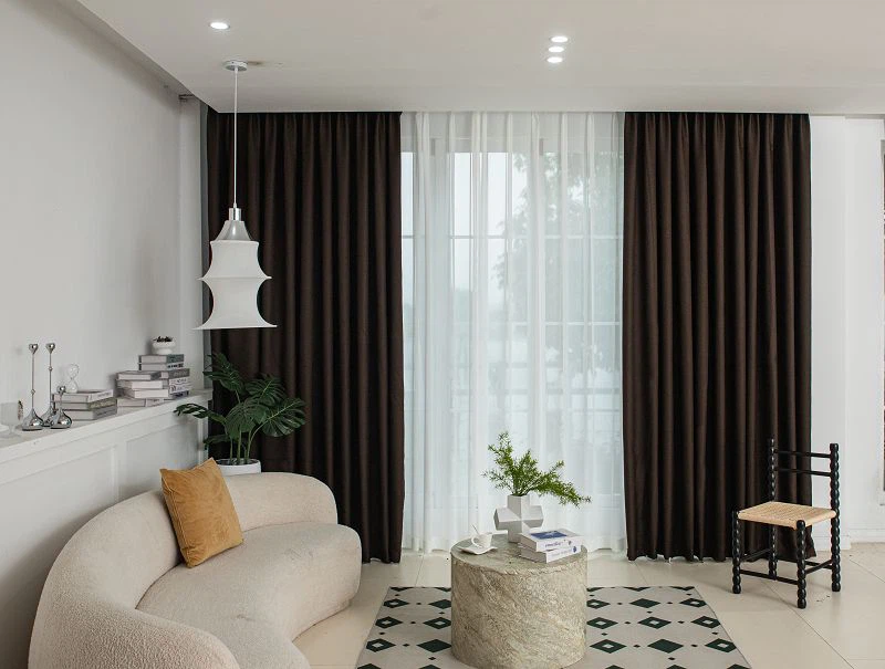 Vanlig Hirse Lin Gardinstoff