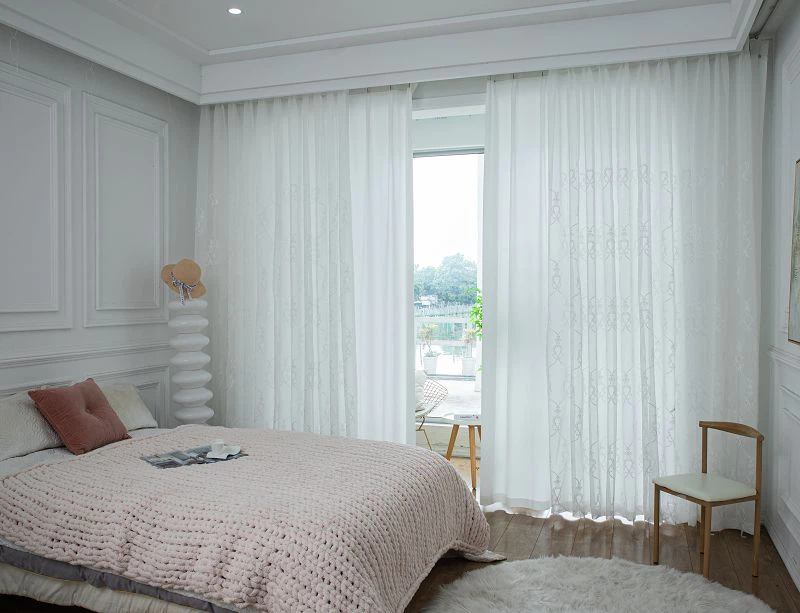 Solbestandig Anti-Snag Europeisk blondebrodert vindusskjerm