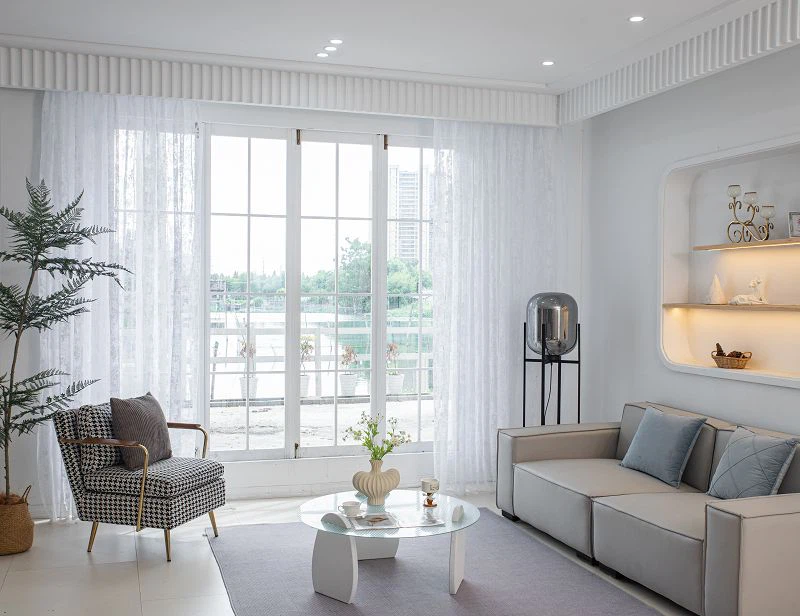 Warp strikket solid vindusskjerm